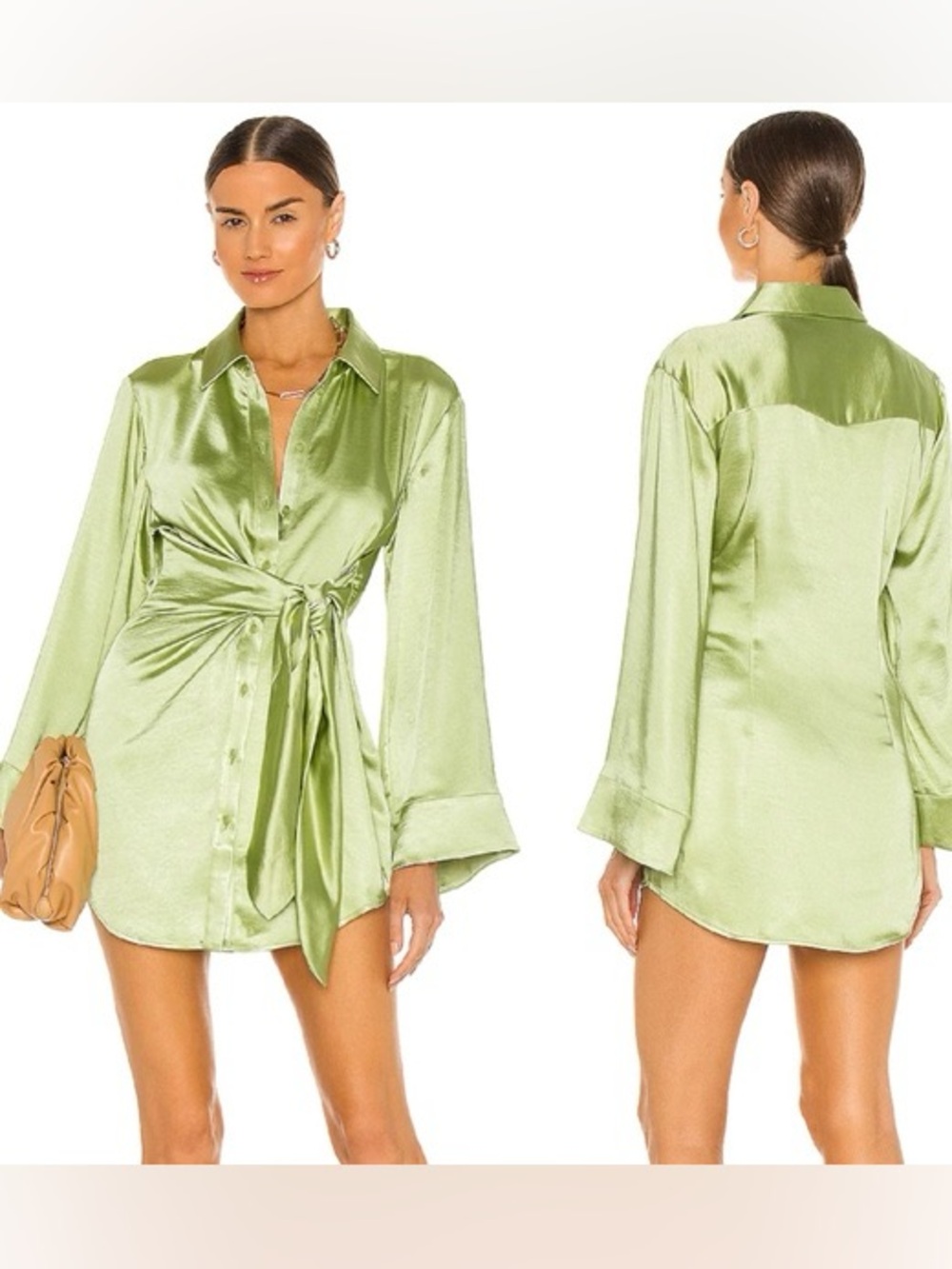 NWT Green wrap dress Song of Style XS , Merlin sleeves medieval whimsy